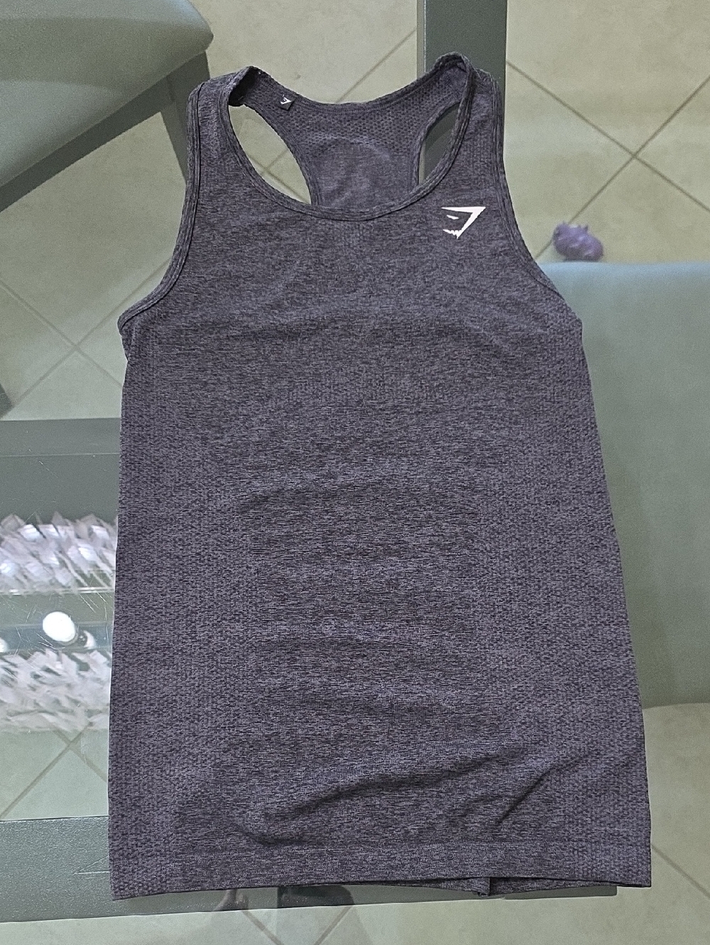 Gymshark Women's Heather Purple Seamless Racerback Tank